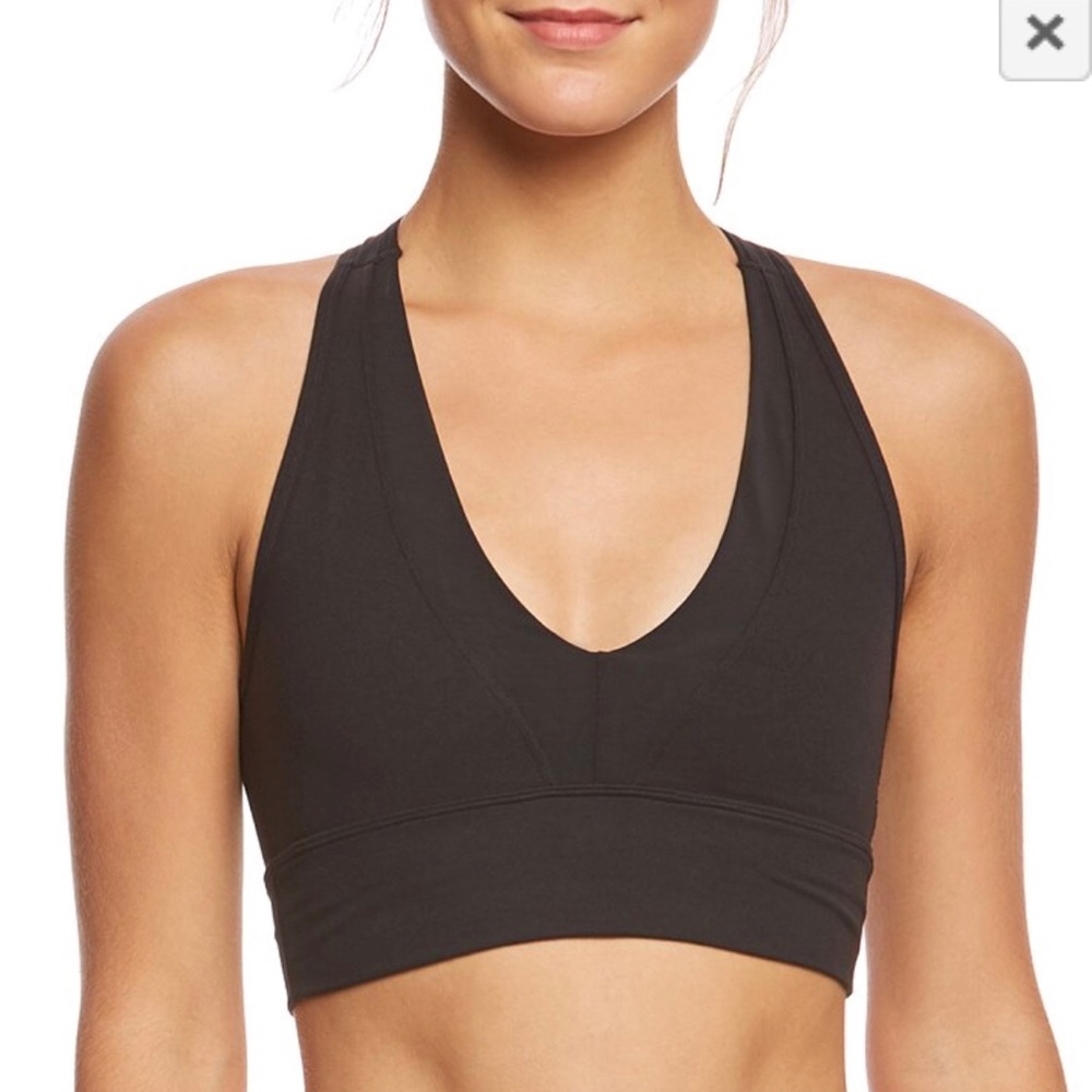 Betsey Johnson Deep-V Mesh Sports Bra XS